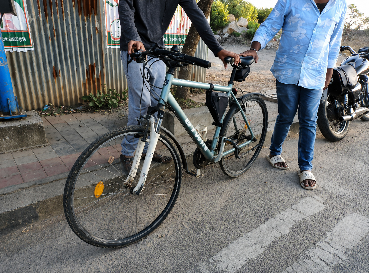 Furqan with the ₹7,400 BTWIN — scrap-yard steel, full-send energy